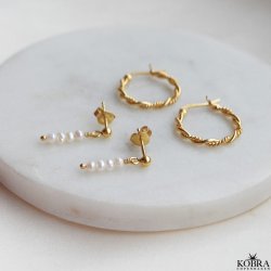 "Sally" smukke snoet guld hoops