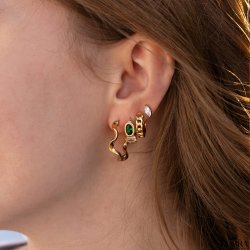 "Maxine" 18 karat forgyldte reringe med et twist!