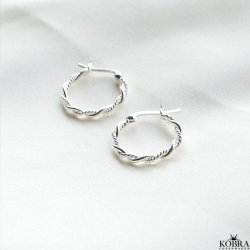 "Sally" smukke snoet slv hoops