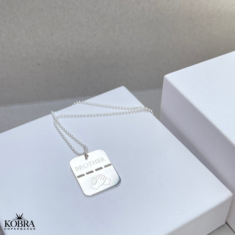 "Ricky" Dogtag i slv, 2 delt inklusiv gravering