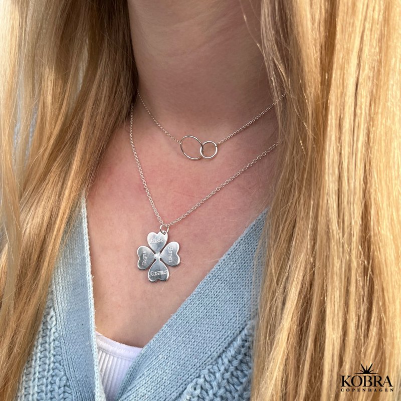 "Oslo" halskde i slv med slv ringe