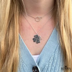 "Oslo" halskde i slv med slv ringe