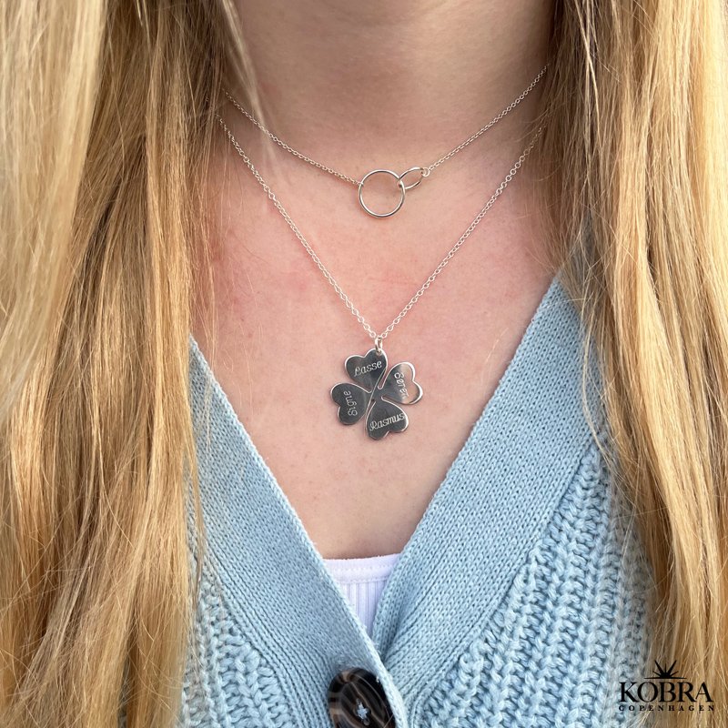 "Oslo" halskde i slv med slv ringe