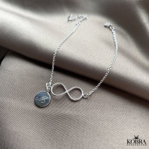 Infinity - silver bracelet with infinity symbol and ID tag and engraving