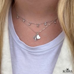 "Believe" Livets tr hjerte halskde i slv med gravering