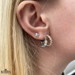 "Zilla" snoet hoops i sterling slv