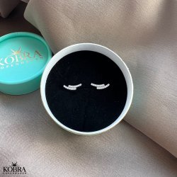 "Stormy" slv reringe med hvide zirkonia sten