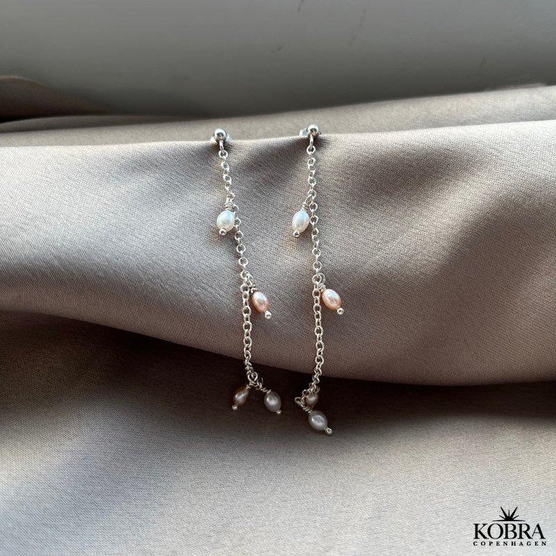 "Wilma" hndlavet perle reringe i slv