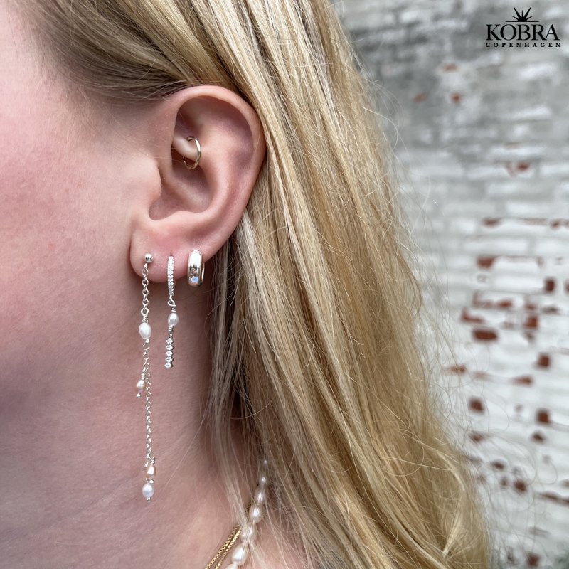 "Wilma" hndlavet perle reringe i slv