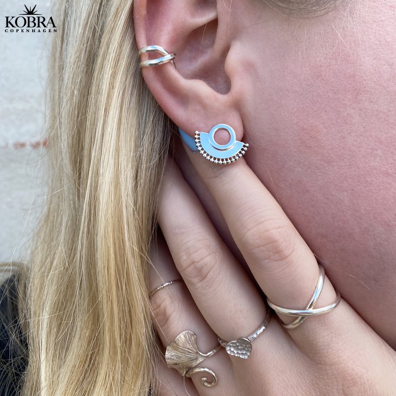 "Louisa" hammerslet hjerte ring i slv