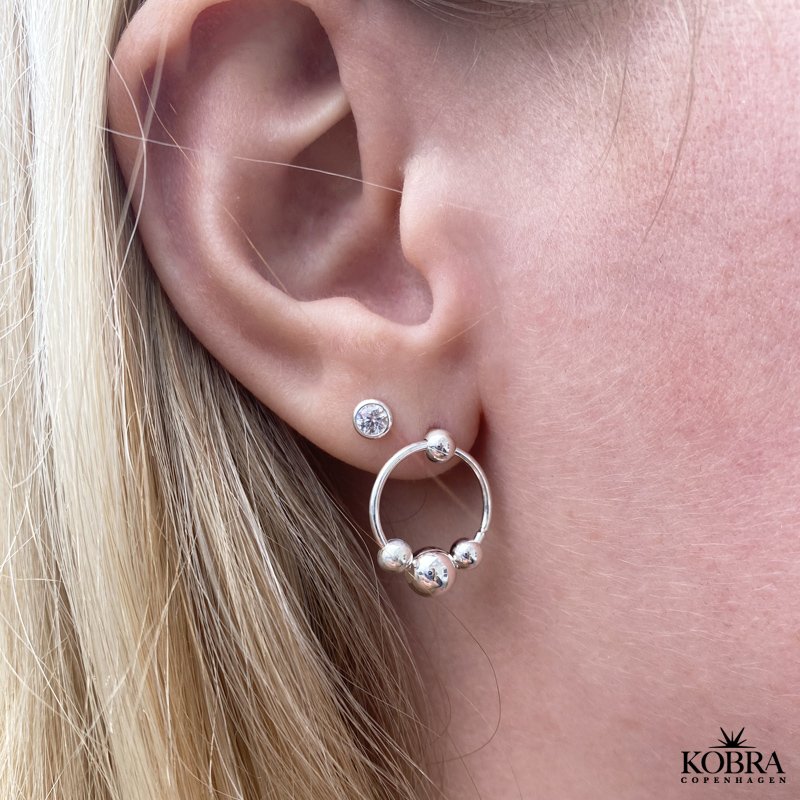 Birthstone silver earrings - find your month