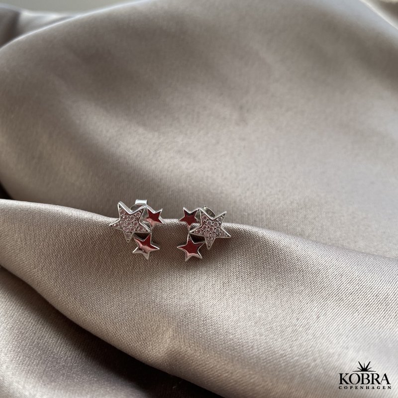 "Stars" stjerne øreringe i sterling sølv
