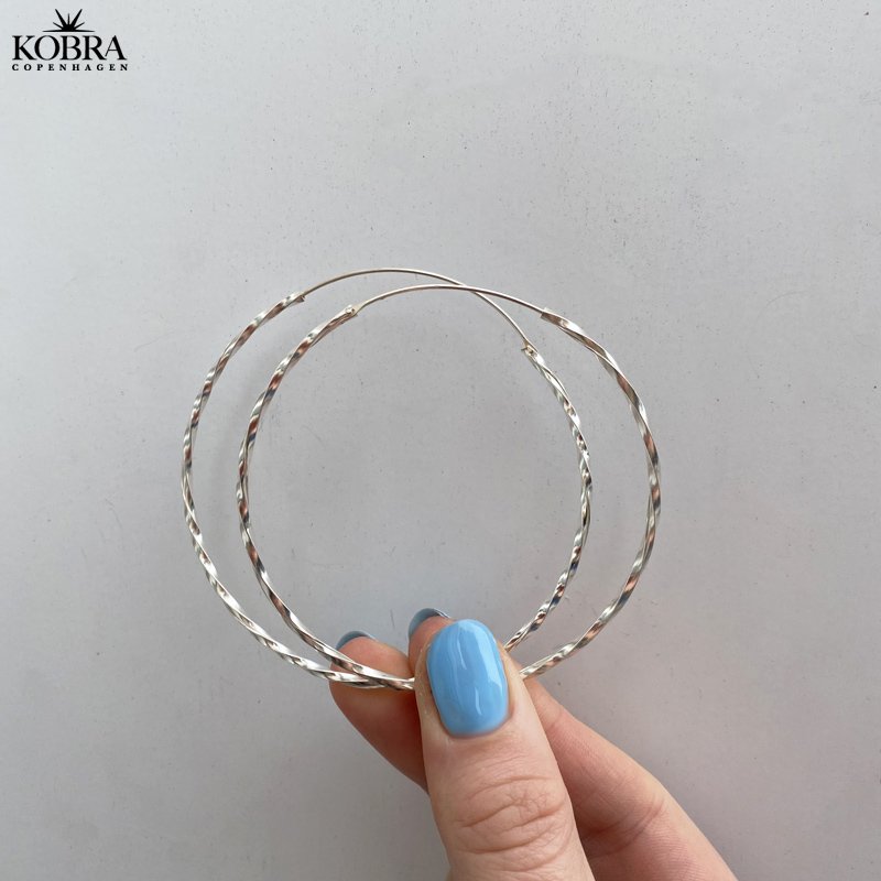 "Tiffany" store snoet hoops (XL) i sterling slv