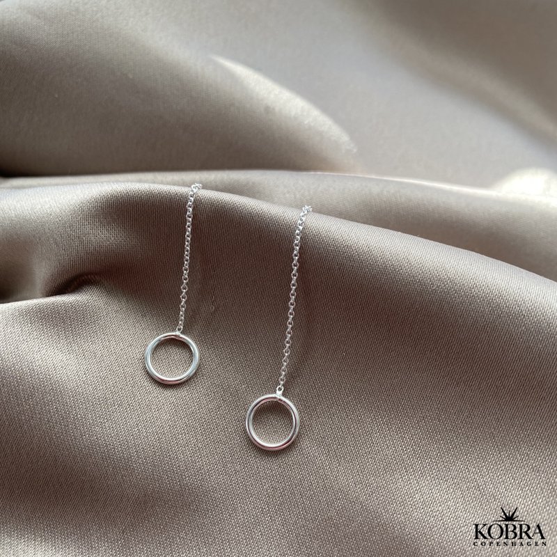 "Mini Apollo" trdreringe i slv med lille cirkel