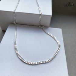 "Clinton" 3mm panzer halskde i sterling slv til herre