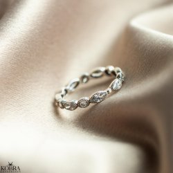 "Firenze" slv ring med hvide sten