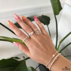 "Emma" braided ring in silver