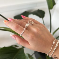 "Emma" braided ring in silver