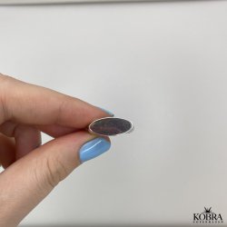 "Malou" oval cocktail / signet ring in silver with engraving