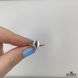 "Harlekin" ring i slv, med personlig gravering