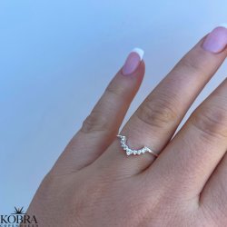 "Alexis" slv ring med hvide sten