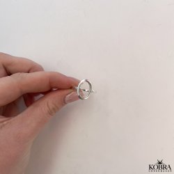 "Cyrus" oval ring i sterling slv