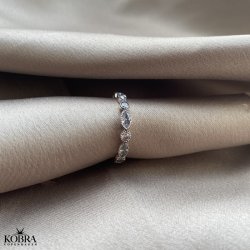 "Firenze" slv ring med hvide sten