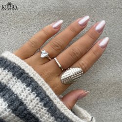 "Joy" hjerte ring i slv med smuk zirkonia sten