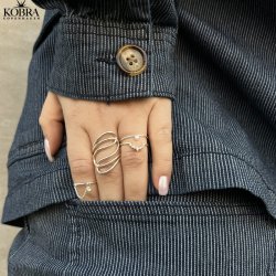 "Dani" slv ring med kde og lille sten