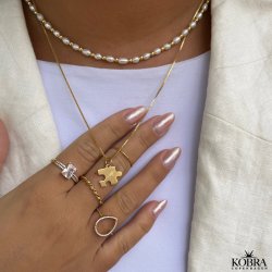 "Esmeralda" snoet ring i forgyldt 