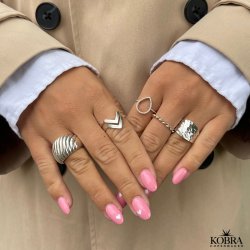 Handmade double Lennox ring in silver