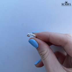 "Panama" slv earcuff med hvide sten