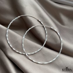 "Tiffany" store snoet hoops (XL) i sterling slv