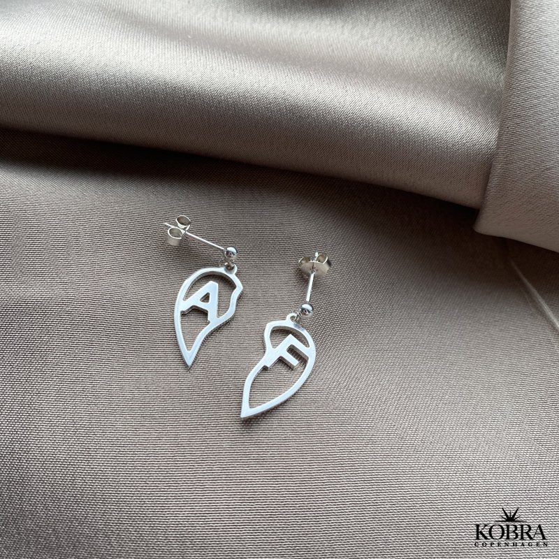 "Soulmate" 2 delt slv hjerte reringe med dine bogstaver