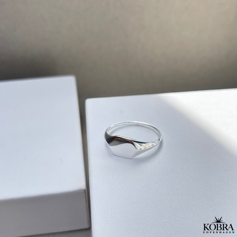 "Jordan" signet herrering i sterling slv