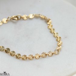 "SOL" guld armbnd med sm guld sole