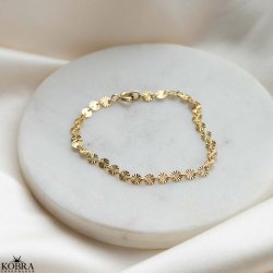 "SOL" guld armbnd med sm guld sole