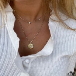 "Torino" gold-plated necklace which symbolizes the sun