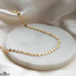 "SOL" gold necklace with small suns