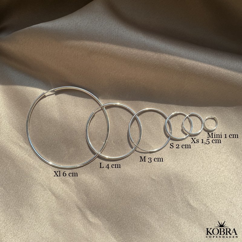 "Cirkeline" hoops (Small) i sterling slv