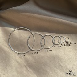 "Cirkeline" silver hoops / creoles (Large)