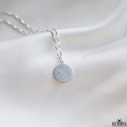 ID tag slv halskde med "kryds" til mnd med din gravering