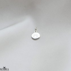 Mini slv amulet med personlig gravering