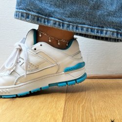 "Sanna" slv ankelkde med hvide zirkonia sten