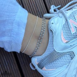 "Verano" snoet dobbelt ankelkde i sterling slv