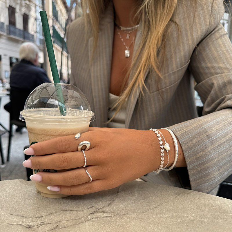 "Sway" enkel v�gig ring i silver