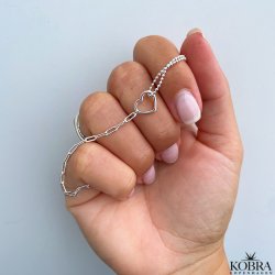 "Colombia" slv armbnd med hjerte