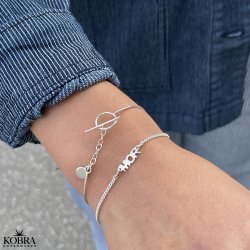 "Mor" armbnd med 2 mm. panzerkde i sterling slv