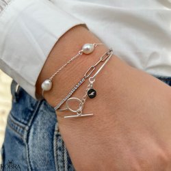 "Albany" silver pearl bracelet with freshwater pearls