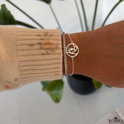 "Close to you" handmade silver bracelet